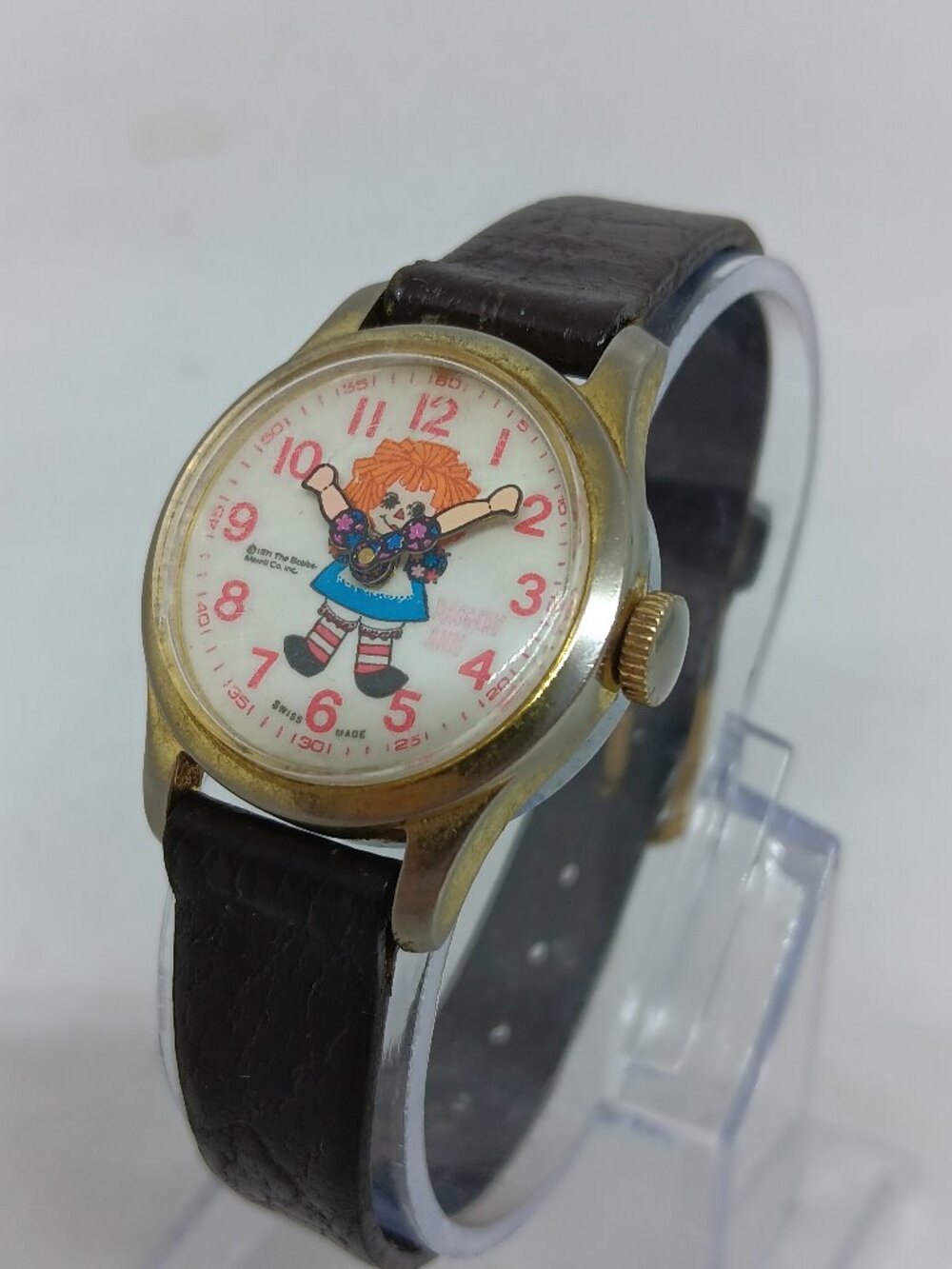 VINTAGE 1971 Raggedy Ann Bradley Time Women's 26mm Manual Wind Swiss Watch